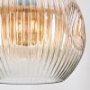 Ripoll hanging light, globe light, Cluster pendant lamp Amber, clear, Smoke-coloured, 5-light sources