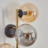Gastor globe light, wall light gold, black, 3-light sources