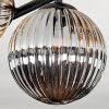 Chehalis ceiling light, globe light Amber, chrome, Smoke-coloured, 3-light sources