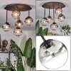 Chehalis ceiling light, globe light clear, Smoke-coloured, 5-light sources