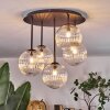 Chehalis ceiling light, globe light clear, 5-light sources