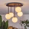 Chehalis ceiling light, globe light white, 5-light sources