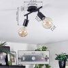 Geira ceiling light black, 2-light sources