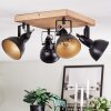 Hagan ceiling light, ceiling spotlight chrome, Ecru, black, 4-light sources