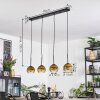 Koyoto hanging light, globe light, pendant light gold, clear, 4-light sources