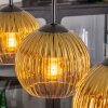 Koyoto hanging light, globe light, pendant light gold, clear, 4-light sources