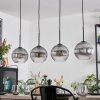 Koyoto hanging light, globe light, pendant light clear, Smoke-coloured, 4-light sources