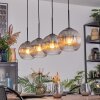 Koyoto hanging light, globe light, pendant light clear, Smoke-coloured, 4-light sources
