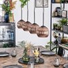 Koyoto hanging light, globe light, pendant light coppery, 4-light sources