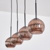 Koyoto hanging light, globe light, pendant light coppery, 4-light sources