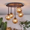 Chehalis ceiling light, globe light Amber, 5-light sources