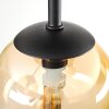 Chehalis ceiling light, globe light Amber, clear, 5-light sources