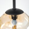 Chehalis ceiling light, globe light Amber, clear, 5-light sources