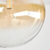 Chehalis ceiling light, globe light Amber, clear, 5-light sources