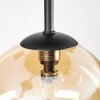 Chehalis ceiling light, globe light Amber, clear, 5-light sources