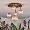 Chehalis ceiling light, globe light clear, 5-light sources