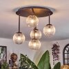 Chehalis ceiling light, globe light clear, 5-light sources