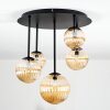 Chehalis ceiling light, globe light Amber, 5-light sources