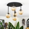 Chehalis ceiling light, globe light Amber, 5-light sources