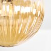 Chehalis ceiling light, globe light Amber, chrome, Smoke-coloured, 5-light sources