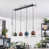 Ripoll hanging light, globe light, pendant light blue, green, coppery, 4-light sources