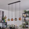 Ripoll hanging light, globe light, pendant light blue, green, coppery, 4-light sources