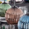 Koyoto hanging light, globe light, pendant light blue, green, coppery, 4-light sources