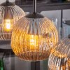 Ripoll hanging light, globe light, pendant light Amber, clear, Smoke-coloured, 4-light sources