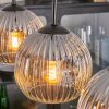 Ripoll hanging light, globe light, pendant light chrome, clear, Smoke-coloured, 4-light sources