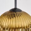 Koyoto hanging light, globe light, Cluster pendant lamp chrome, gold, clear, coppery, Smoke-coloured, 5-light sources