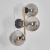 Gastor globe light, wall light 42 cm gold, black, 3-light sources