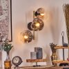 Ripoll globe light, wall light gold, black, 3-light sources