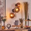 Koyoto globe light, wall light gold, black, 3-light sources