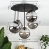 Chehalis ceiling light, globe light 45 cm Smoke-coloured, 5-light sources