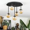 Chehalis ceiling light, globe light 39.5 cm Amber, 5-light sources