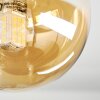 Chehalis ceiling light, globe light 39.5 cm Amber, 5-light sources