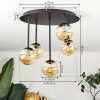 Chehalis ceiling light, globe light 39.5 cm Amber, 5-light sources