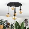 Chehalis ceiling light, globe light 39.5 cm Amber, 5-light sources