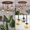 Chehalis ceiling light, globe light 39.5 cm Amber, Smoke-coloured, 5-light sources