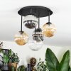 Chehalis ceiling light, globe light Amber, clear, Smoke-coloured, 5-light sources