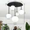 Chehalis ceiling light, globe light white, 5-light sources
