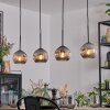 Ripoll hanging light, globe light, pendant light Smoke-coloured, 4-light sources