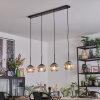 Ripoll hanging light, globe light, pendant light clear, Smoke-coloured, 4-light sources