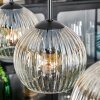 Ripoll hanging light, globe light, pendant light Amber, clear, 4-light sources