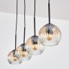 Ripoll hanging light, globe light, pendant light Amber, clear, 4-light sources