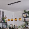 Koyoto hanging light, globe light, pendant light gold, 4-light sources