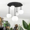 Chehalis ceiling light, globe light 42.5 cm white, 5-light sources