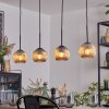 Ripoll hanging light, globe light, pendant light Amber, 4-light sources