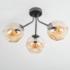 Ripoll ceiling light, globe light Amber, 3-light sources