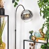 Koyoto floor lamp, Arch lamps chrome, black, 1-light source